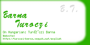 barna turoczi business card